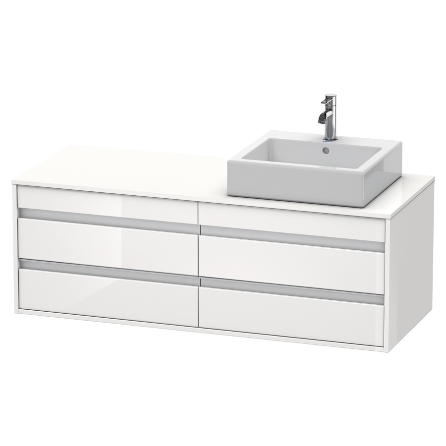 Élément inférieur KETHO
140,0 x 55,0 x 49,6 cm
2 éléments à 2 tiroirs
pour lavabo à poser droite