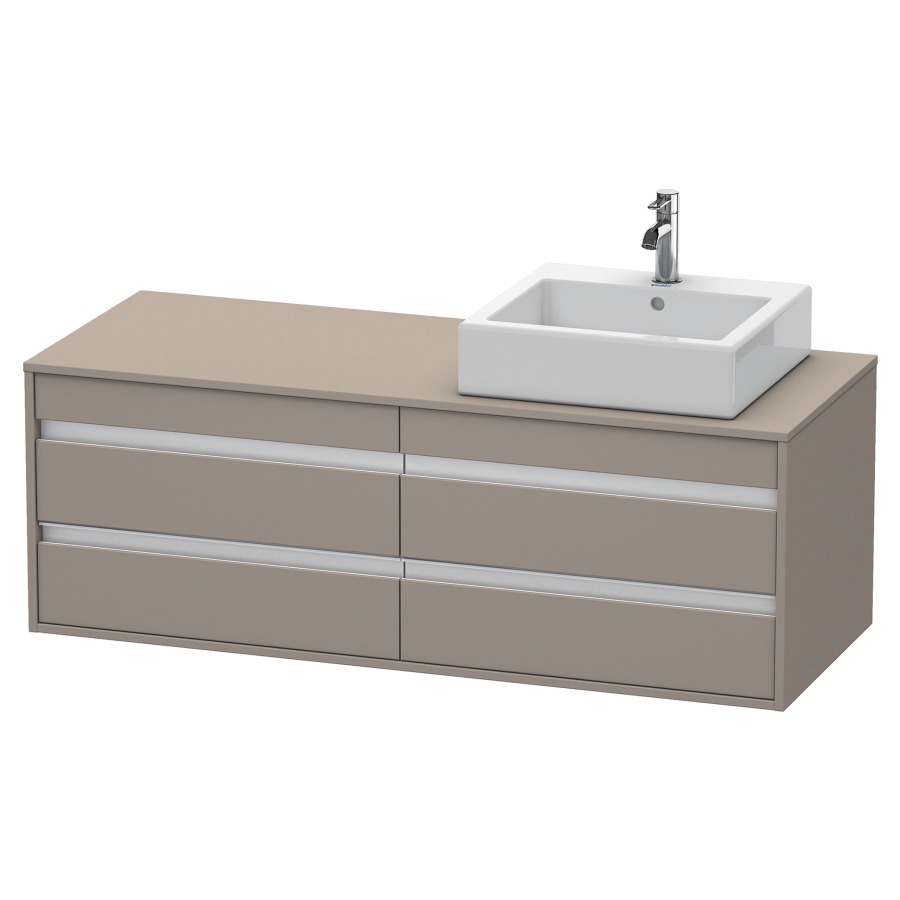 Élément inférieur KETHO
140,0 x 55,0 x 49,6 cm
2 éléments à 2 tiroirs
pour lavabo à poser droite