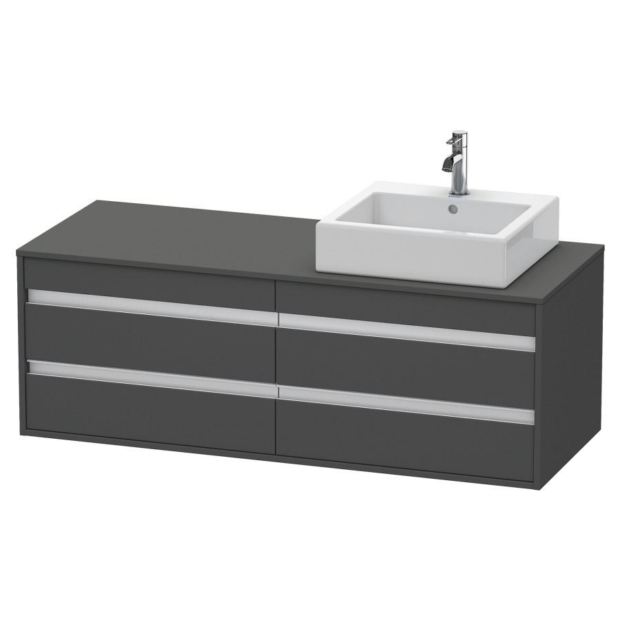 Élément inférieur KETHO
140,0 x 55,0 x 49,6 cm
2 éléments à 2 tiroirs
pour lavabo à poser droite