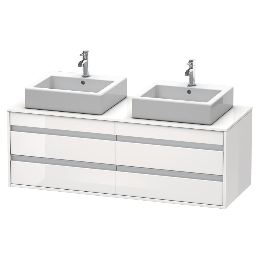 Élément inférieur KETHO
140,0 x 55,0 x 49,6 cm
2 éléments à 2 tiroirs
pour 2 lavabos à poser