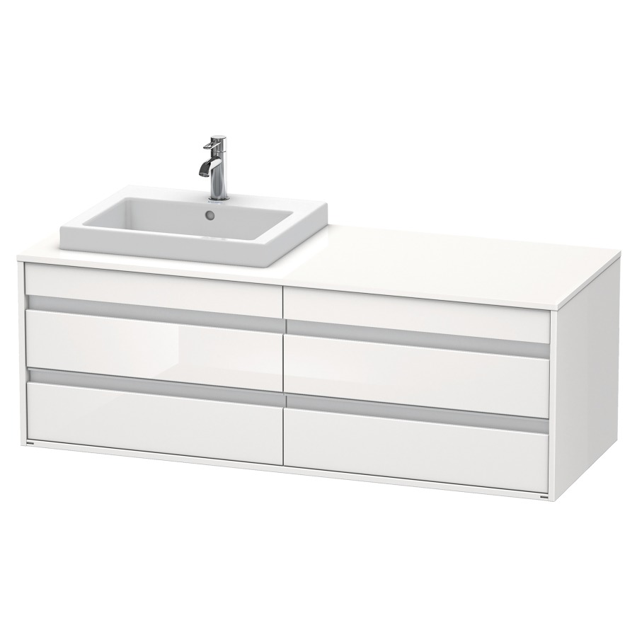 Élément inférieur KETHO
140,0 x 55,0 x 49,6 cm
2 éléments à 2 tiroirs
pour lavabo à encastrer gauche
