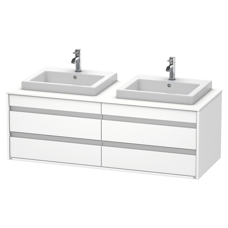 Élément inférieur KETHO
140,0 x 55,0 x 49,6 cm
2 éléments à 2 tiroirs
pour 2 lavabos à encastrer
