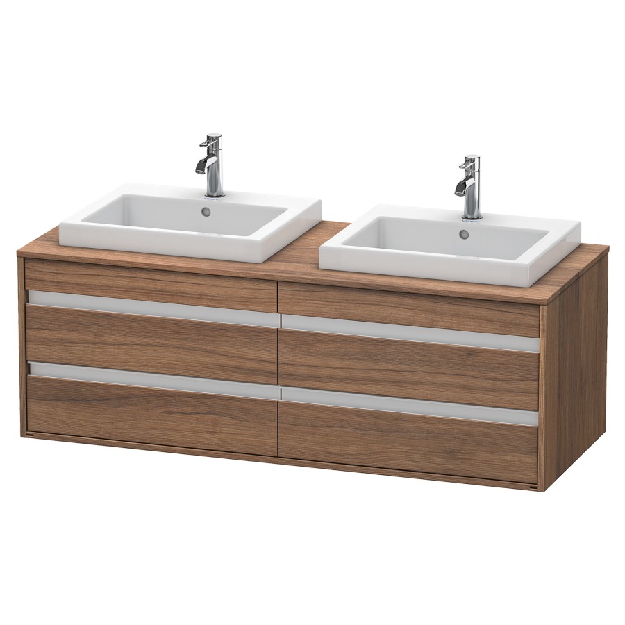 Élément inférieur KETHO
140,0 x 55,0 x 49,6 cm
2 éléments à 2 tiroirs
pour 2 lavabos à encastrer