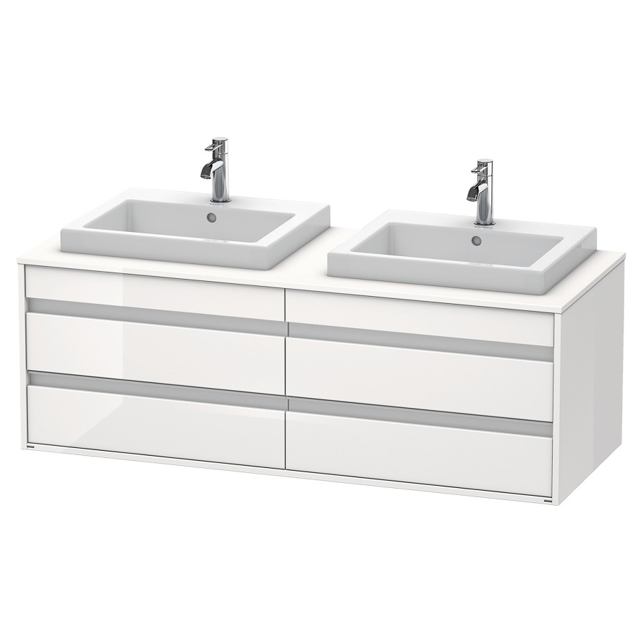 Élément inférieur KETHO
140,0 x 55,0 x 49,6 cm
2 éléments à 2 tiroirs
pour 2 lavabos à encastrer