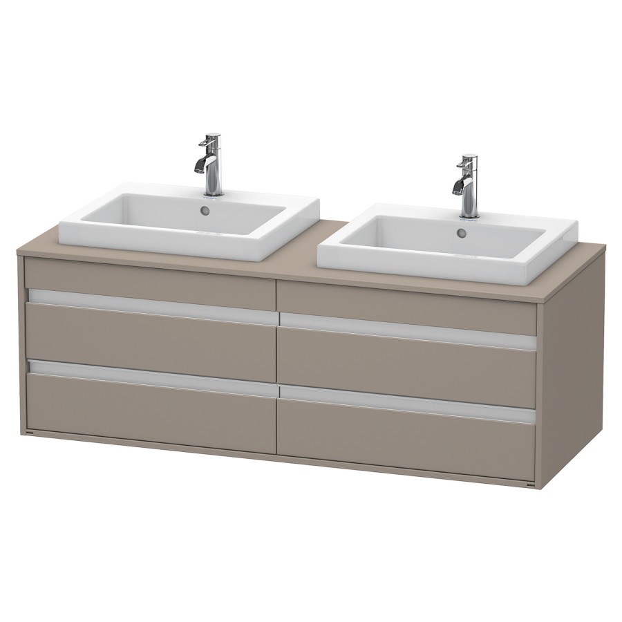 Élément inférieur KETHO
140,0 x 55,0 x 49,6 cm
2 éléments à 2 tiroirs
pour 2 lavabos à encastrer