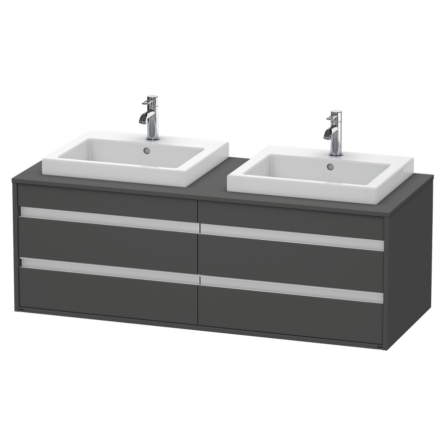 Élément inférieur KETHO
140,0 x 55,0 x 49,6 cm
2 éléments à 2 tiroirs
pour 2 lavabos à encastrer