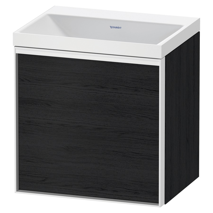 Combinaison de meuble VITRIUM
45 x 48,1 x 34,9 cm
armoire de tablette, 1 porte
charnières à gauche, avec
lavabo fonte minérale DuroCast
sans trop-plein, sans trou de
robinetterie, avec siphon gain
de place et vidage
