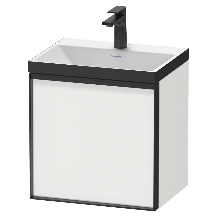 Combinaison de meuble VITRIUM
45 x 48,1 x 34,9 cm
armoire de tablette, 1 porte
charnières à gauche, avec
lavabo fonte minérale DuroCast
sans trop-plein, 1 trou de
robinetterie, avec siphon gain
de place et vidage