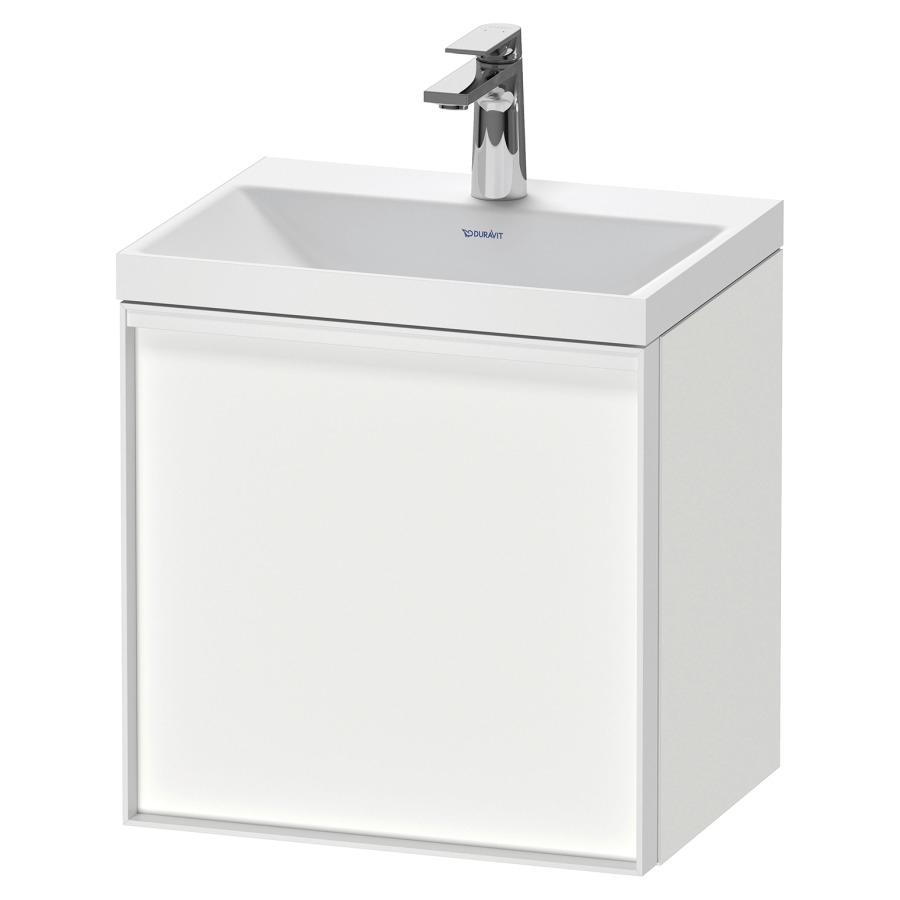 Combinaison de meuble VITRIUM
45 x 48,1 x 34,9 cm
armoire de tablette, 1 porte
charnières à gauche, avec
lavabo fonte minérale DuroCast
sans trop-plein, 1 trou de
robinetterie, avec siphon gain
de place et vidage
