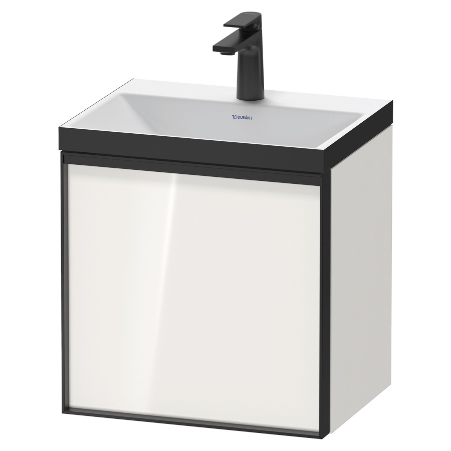 Combinaison de meuble VITRIUM
45 x 48,1 x 34,9 cm
armoire de tablette, 1 porte
charnières à gauche, avec
lavabo fonte minérale DuroCast
sans trop-plein, 1 trou de
robinetterie, avec siphon gain
de place et vidage