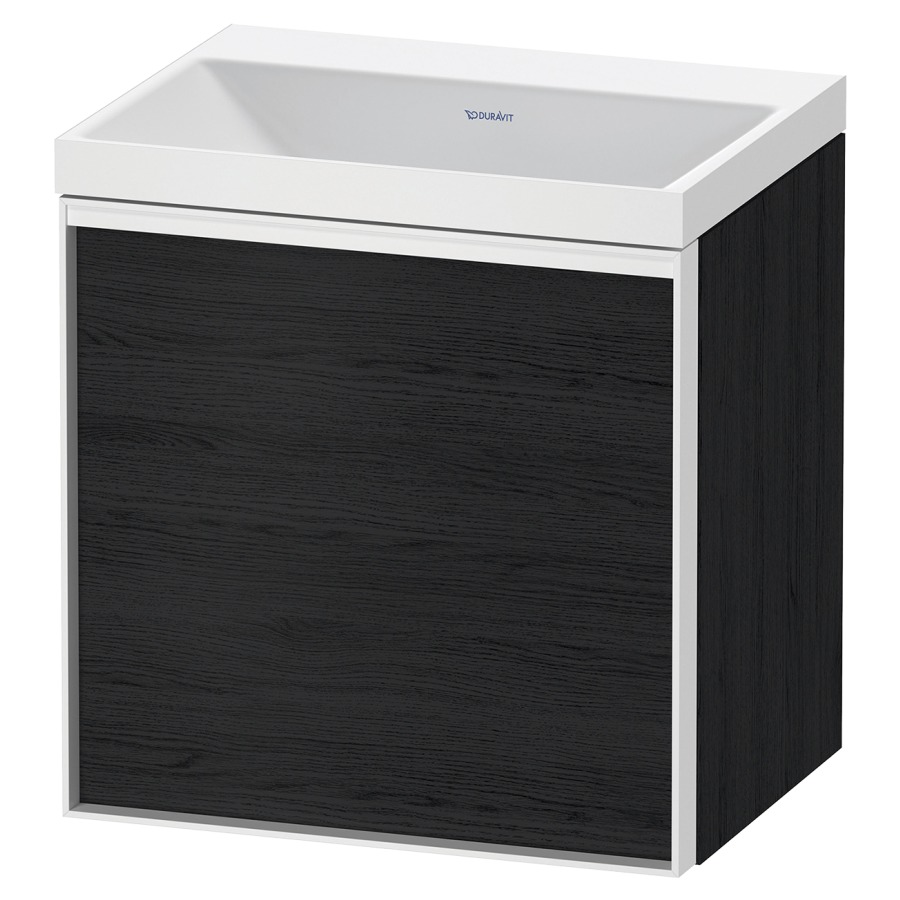 Combinaison de meuble VITRIUM
45 x 48,1 x 34,9 cm
armoire de tablette, 1 porte
charnières à droite, avec
lavabo fonte minérale DuroCast
sans trop-plein, sans trou de
robinetterie, avec siphon gain
de place et vidage