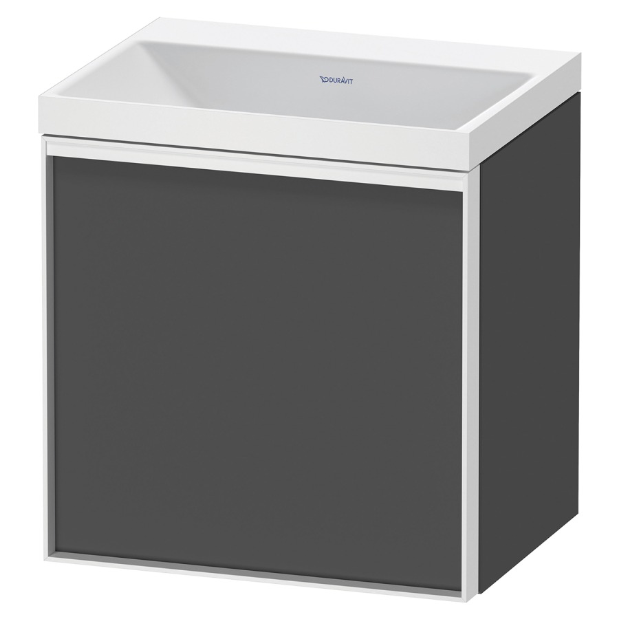 Combinaison de meuble VITRIUM
45 x 48,1 x 34,9 cm
armoire de tablette, 1 porte
charnières à droite, avec
lavabo fonte minérale DuroCast
sans trop-plein, sans trou de
robinetterie, avec siphon gain
de place et vidage