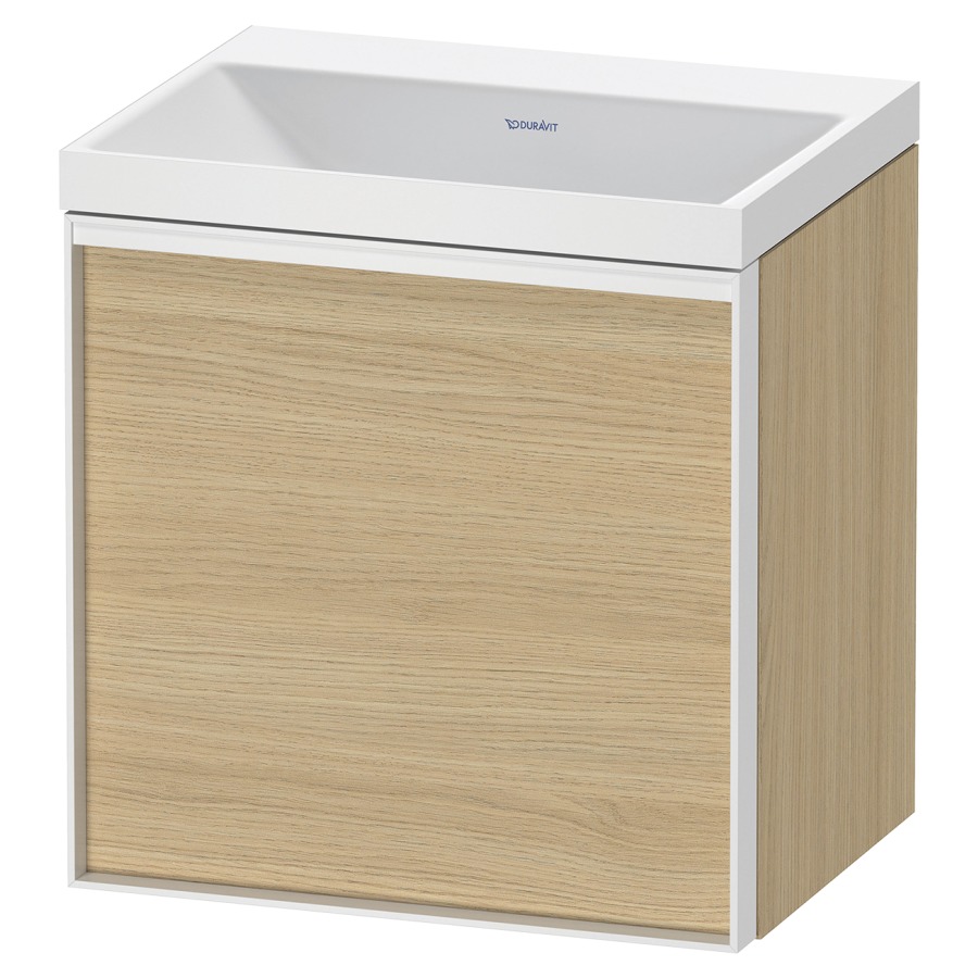 Combinaison de meuble VITRIUM
45 x 48,1 x 34,9 cm
armoire de tablette, 1 porte
charnières à droite, avec
lavabo fonte minérale DuroCast
sans trop-plein, sans trou de
robinetterie, avec siphon gain
de place et vidage