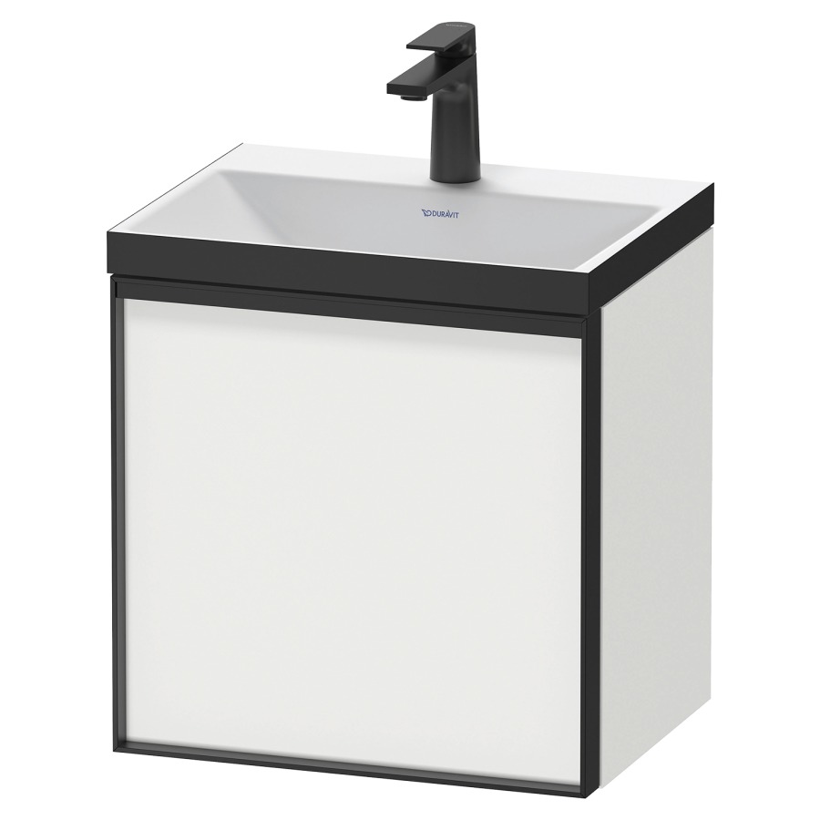 Combinaison de meuble VITRIUM
45 x 48,1 x 34,9 cm
armoire de tablette, 1 porte
charnières à droite, avec
lavabo fonte minérale DuroCast
sans trop-plein, 1 trou de
robinetterie, avec siphon gain
de place et vidage