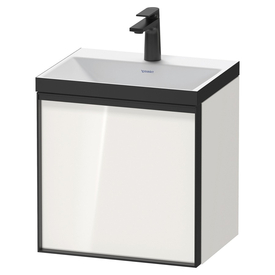 Combinaison de meuble VITRIUM
45 x 48,1 x 34,9 cm
armoire de tablette, 1 porte
charnières à droite, avec
lavabo fonte minérale DuroCast
sans trop-plein, 1 trou de
robinetterie, avec siphon gain
de place et vidage