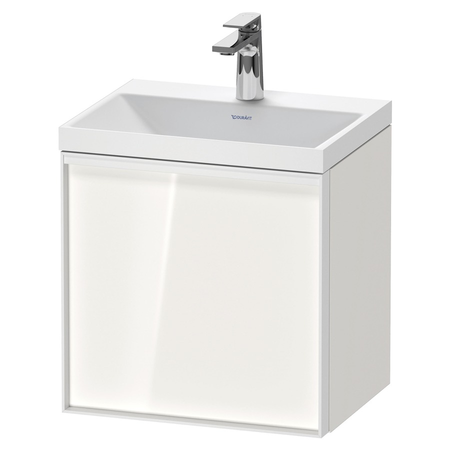 Combinaison de meuble VITRIUM
45 x 48,1 x 34,9 cm
armoire de tablette, 1 porte
charnières à droite, avec
lavabo fonte minérale DuroCast
sans trop-plein, 1 trou de
robinetterie, avec siphon gain
de place et vidage