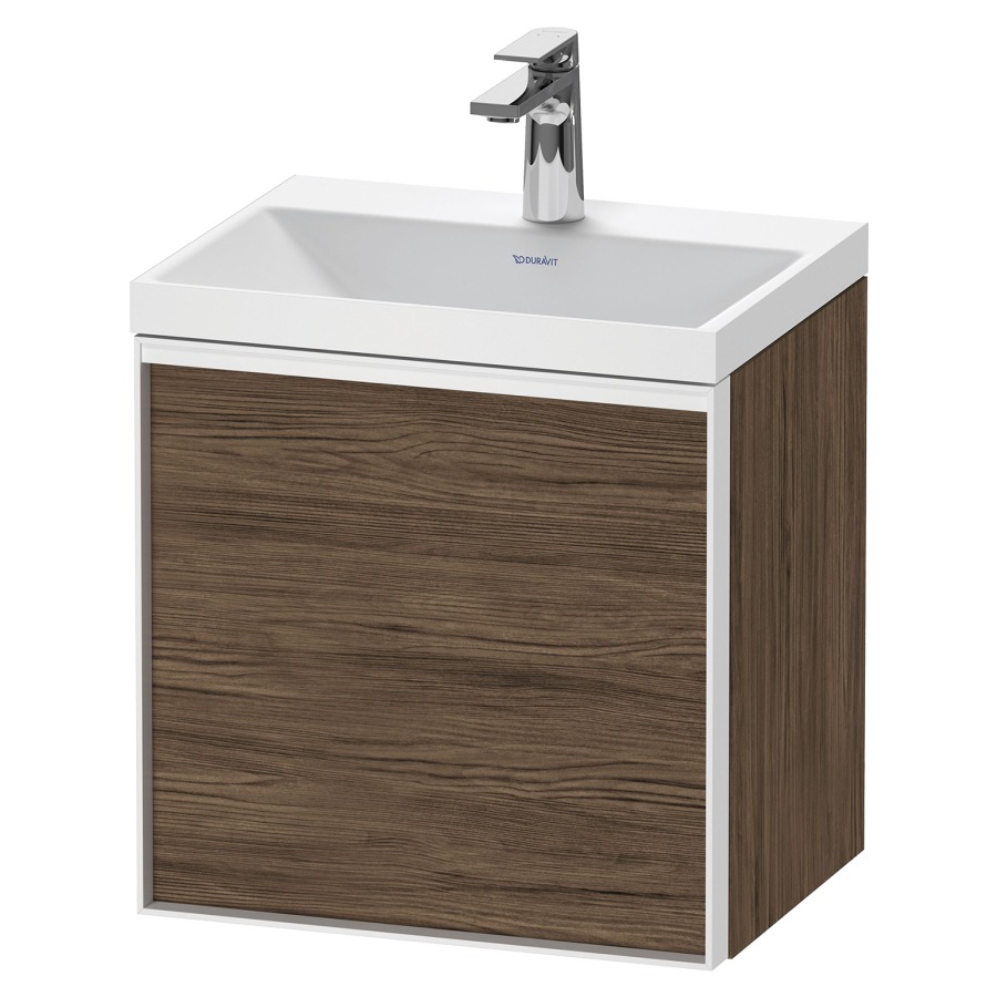 Combinaison de meuble VITRIUM
45 x 48,1 x 34,9 cm
armoire de tablette, 1 porte
charnières à droite, avec
lavabo fonte minérale DuroCast
sans trop-plein, 1 trou de
robinetterie, avec siphon gain
de place et vidage
