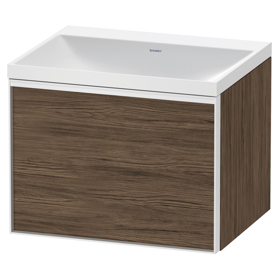 Combinaison de meuble VITRIUM
60 x 48,1 x 47,9 cm
élément à 1 tiroir, 1 tiroir
intérieur, avec lavabo fonte
minérale DuroCast, sans
trop-plein, sans trou de
robinetterie, avec siphon gain
de place et vidage