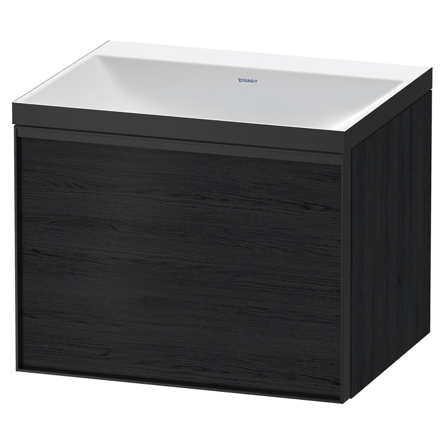 Combinaison de meuble VITRIUM
60 x 48,1 x 47,9 cm
élément à 1 tiroir
1 tiroir intérieur, avec
lavabo fonte minérale DuroCast
sans trop-plein, sans trou de
robinetterie, avec siphon gain
de place et vidage, avec
éclairage intérieur
l'éclairage intérieur ne peut
être commandé que par le
miroir/l'armoire de toilette
dans la version "commande par
capteur de l'éclairage
intérieur"