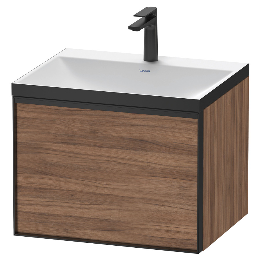 Combinaison de meuble VITRIUM
60 x 48,1 x 47,9 cm
élément à 1 tiroir
1 tiroir intérieur, avec
lavabo fonte minérale DuroCast
sans trop-plein, 1 trou de
robinetterie, avec siphon gain
de place et vidage