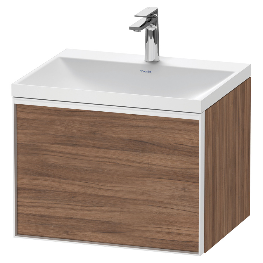 Combinaison de meuble VITRIUM
60 x 48,1 x 47,9 cm
élément à 1 tiroir
1 tiroir intérieur, avec
lavabo fonte minérale DuroCast
sans trop-plein, 1 trou de
robinetterie, avec siphon gain
de place et vidage