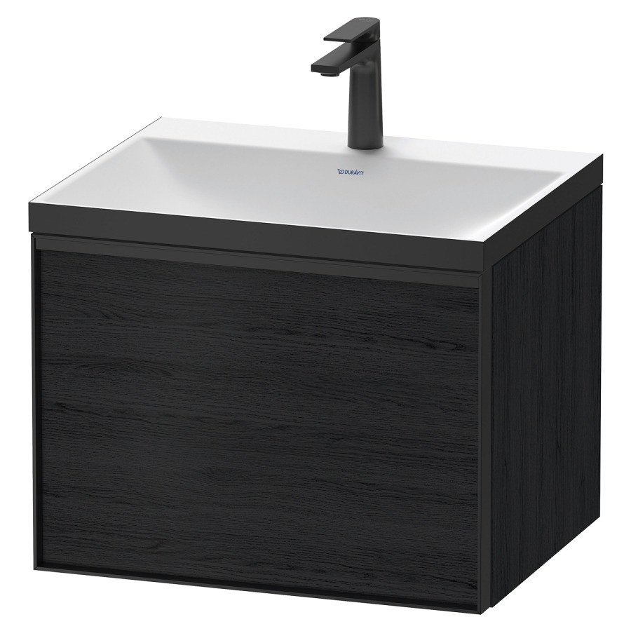 Combinaison de meuble VITRIUM
60 x 48,1 x 47,9 cm
élément à 1 tiroir
1 tiroir intérieur, avec
lavabo fonte minérale DuroCast
sans trop-plein, 1 trou de
robinetterie, avec siphon gain
de place et vidage