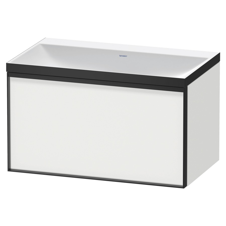 Combinaison de meuble VITRIUM
80 x 48,1 x 47,9 cm
élément à 1 tiroir
1 tiroir intérieur, avec
lavabo fonte minérale DuroCast
sans trop-plein, sans trou de
robinetterie, avec siphon gain
de place et vidage