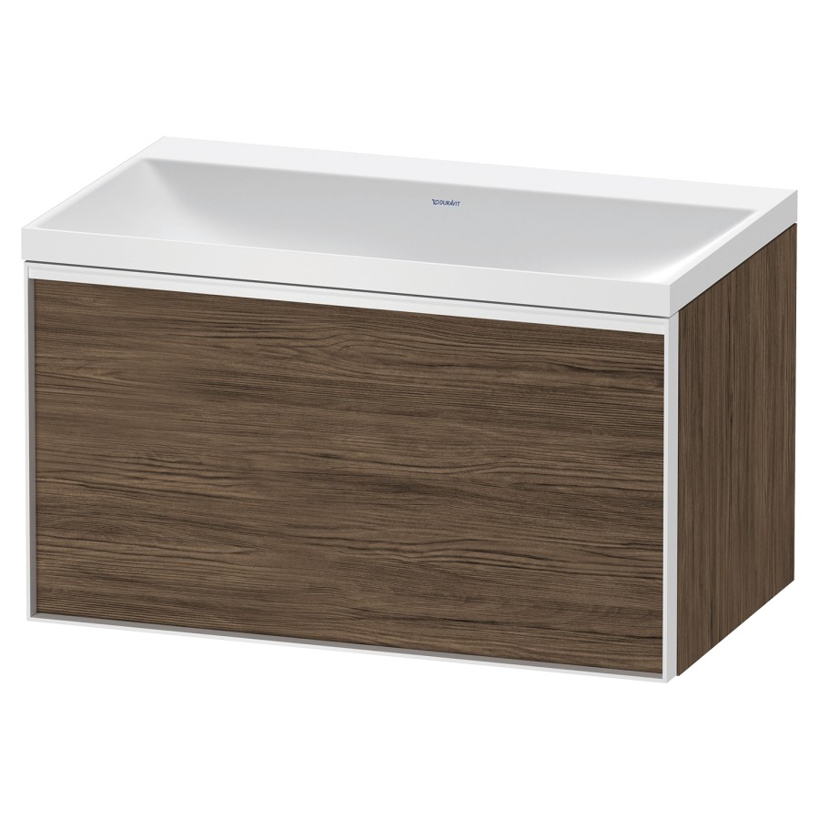 Combinaison de meuble VITRIUM
80 x 48,1 x 47,9 cm
élément à 1 tiroir
1 tiroir intérieur, avec
lavabo fonte minérale DuroCast
sans trop-plein, sans trou de
robinetterie, avec siphon gain
de place et vidage