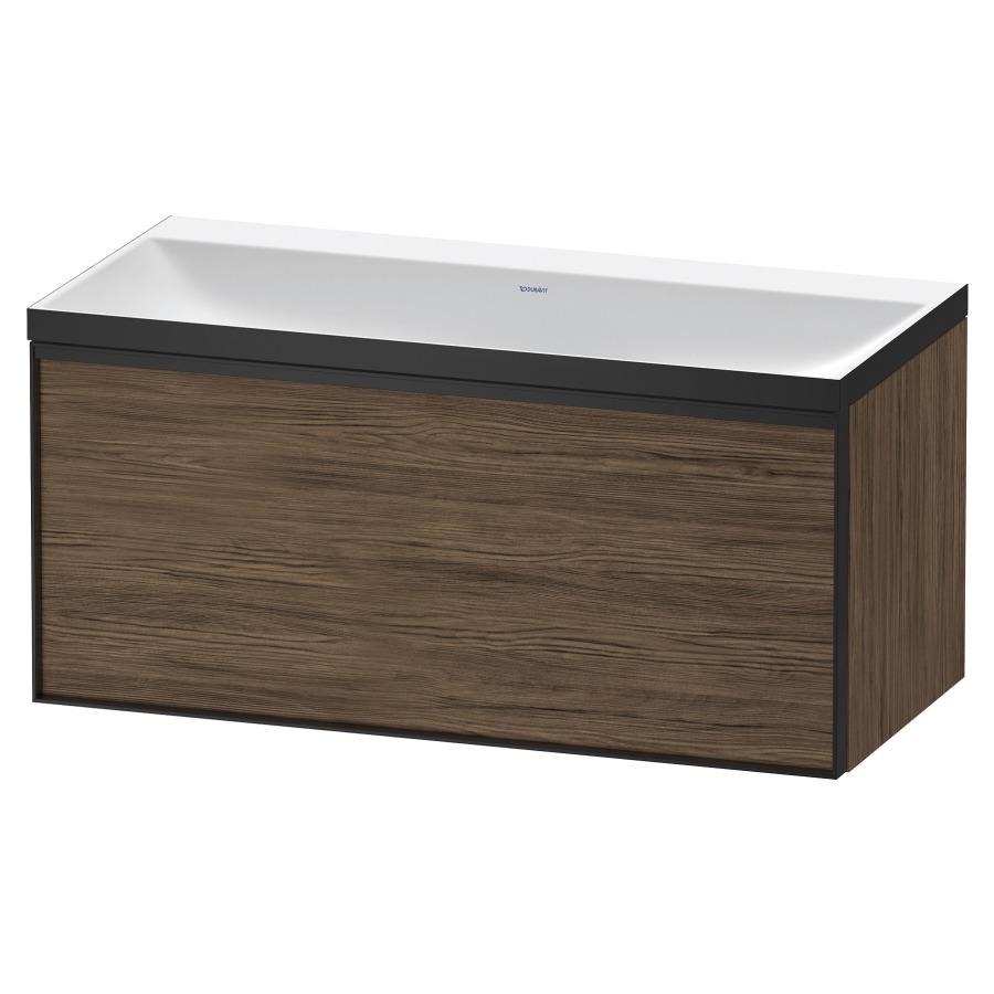 Combinaison de meuble VITRIUM
100 x 48,1 x 47,9 cm
élément à 1 tiroir
1 tiroir intérieur, avec
lavabo fonte minérale DuroCast
sans trop-plein, sans trou de
robinetterie, avec siphon gain
de place et vidage, avec
éclairage intérieur
l'éclairage intérieur ne peut
être commandé que par le
miroir/l'armoire de toilette
dans la version "commande par
capteur de l'éclairage
intérieur"
