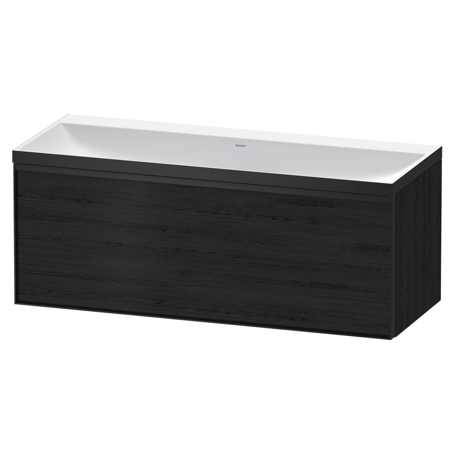 Combinaison de meuble VITRIUM
120 x 48,1 x 47,9 cm
élément à 1 tiroir
1 tiroir intérieur, avec
lavabo fonte minérale DuroCast
sans trop-plein, sans trou de
robinetterie, avec siphon gain
de place et vidage