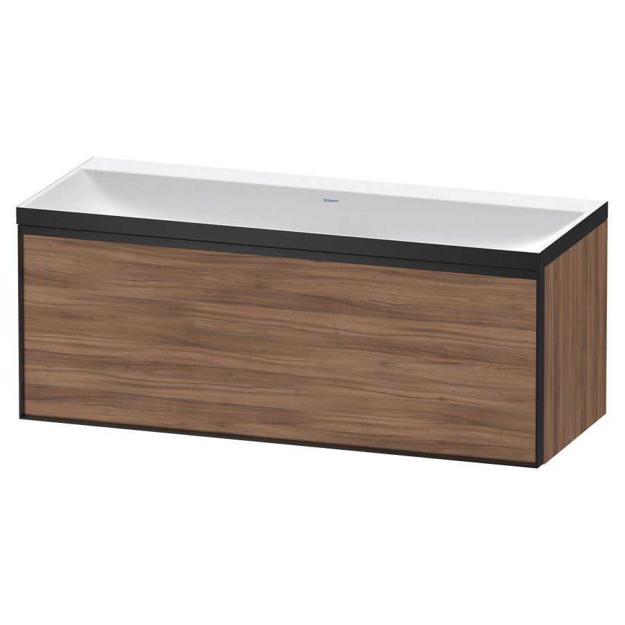 Combinaison de meuble VITRIUM
120 x 48,1 x 47,9 cm
élément à 1 tiroir
1 tiroir intérieur, avec
lavabo fonte minérale DuroCast
sans trop-plein, sans trou de
robinetterie, avec siphon gain
de place et vidage, avec
éclairage intérieur
l'éclairage intérieur ne peut
être commandé que par le
miroir/l'armoire de toilette
dans la version "commande par
capteur de l'éclairage
intérieur"