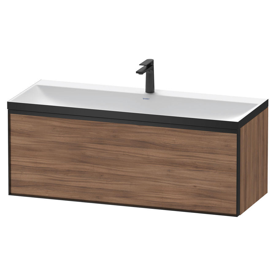 Combinaison de meuble VITRIUM
120 x 48,1 x 47,9 cm
élément à 1 tiroir
1 tiroir intérieur, avec
lavabo fonte minérale DuroCast
sans trop-plein, 1 trou de
robinetterie, avec siphon gain
de place et vidage