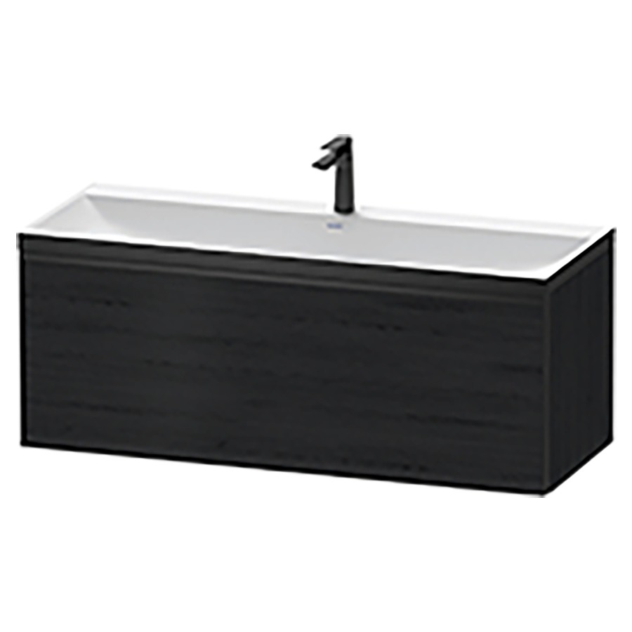 Combinaison de meuble VITRIUM
120 x 48,1 x 47,9 cm
élément à 1 tiroir
1 tiroir intérieur, avec
lavabo fonte minérale DuroCast
sans trop-plein, 1 trou de
robinetterie, avec siphon gain
de place et vidage, avec
éclairage intérieur
l'éclairage intérieur ne peut
être commandé que par le
miroir/l'armoire de toilette
dans la version "commande par
capteur de l'éclairage
intérieur"