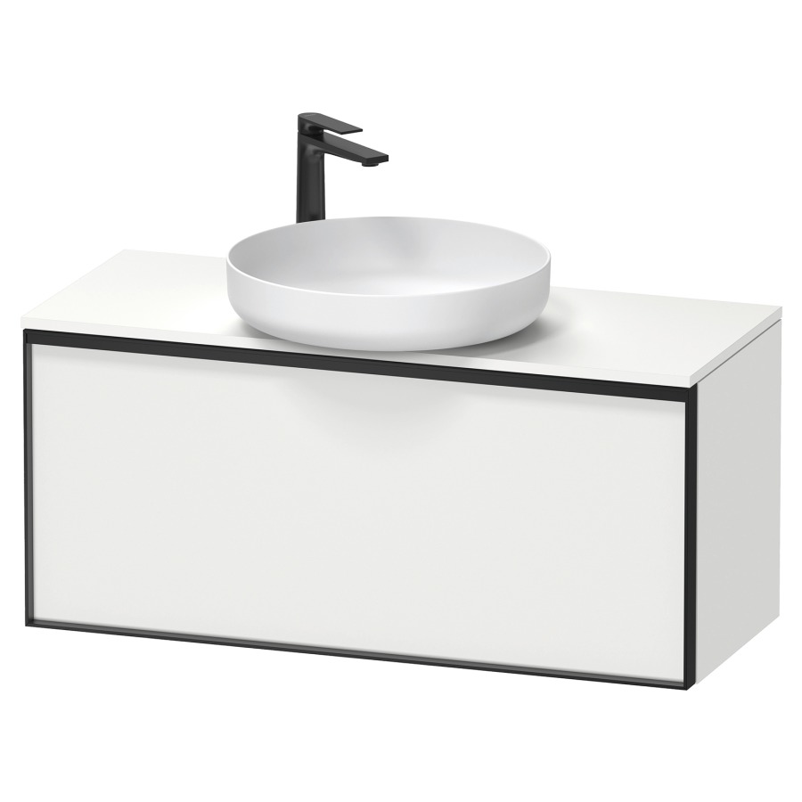 Élément inférieur VITRIUM
100 x 45,9 x 42 cm
élément à 1 tiroir, 1 tiroir
intérieur, pour lavabo à poser