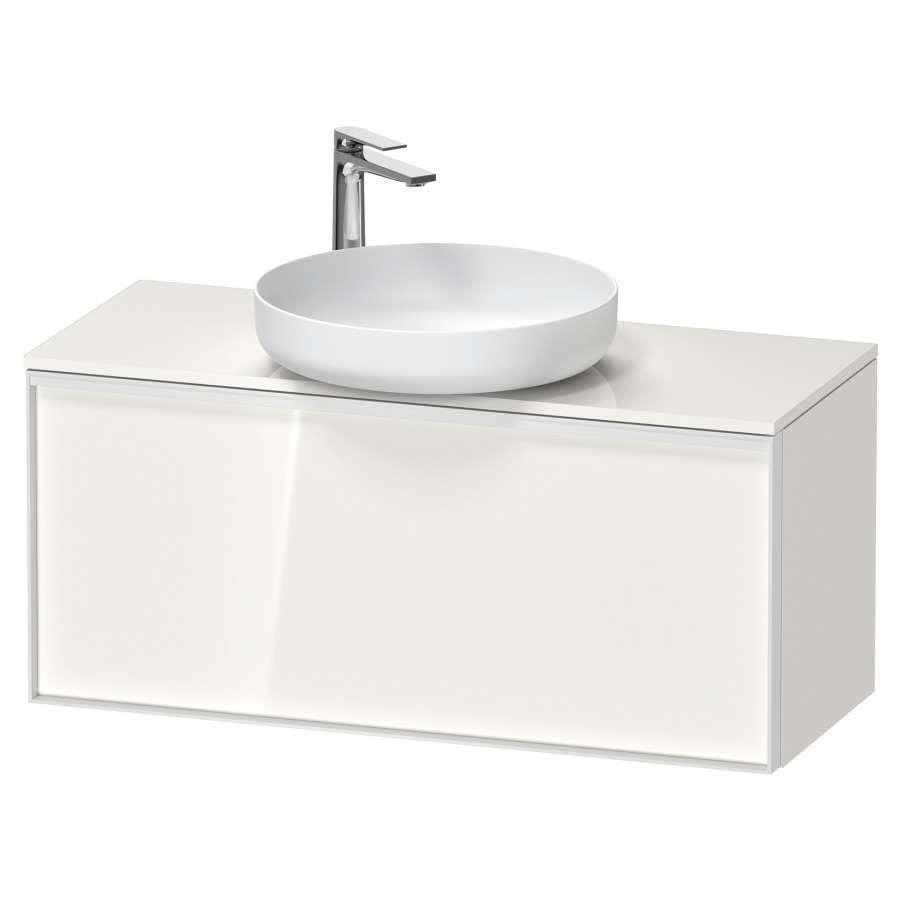Élément inférieur VITRIUM
100 x 45,9 x 42 cm
élément à 1 tiroir, 1 tiroir
intérieur, pour lavabo à poser