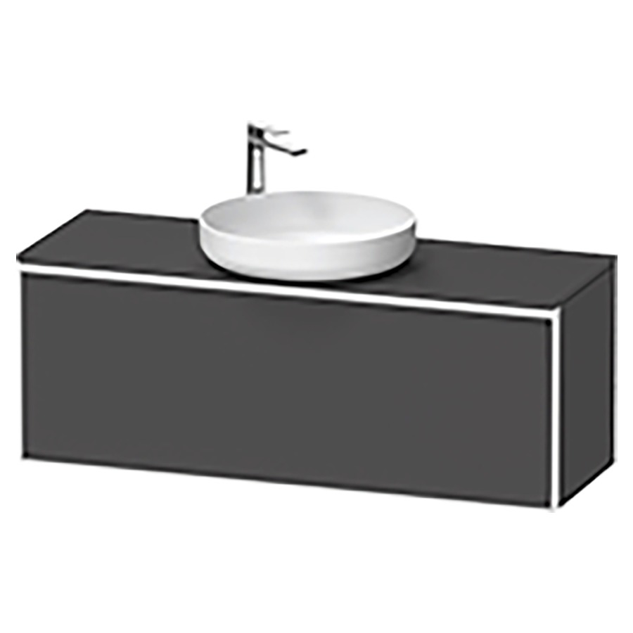 Élément inférieur VITRIUM
120 x 45,9 x 42 cm
élément à 1 tiroir, 1 tiroir
intérieur, pour lavabo à poser