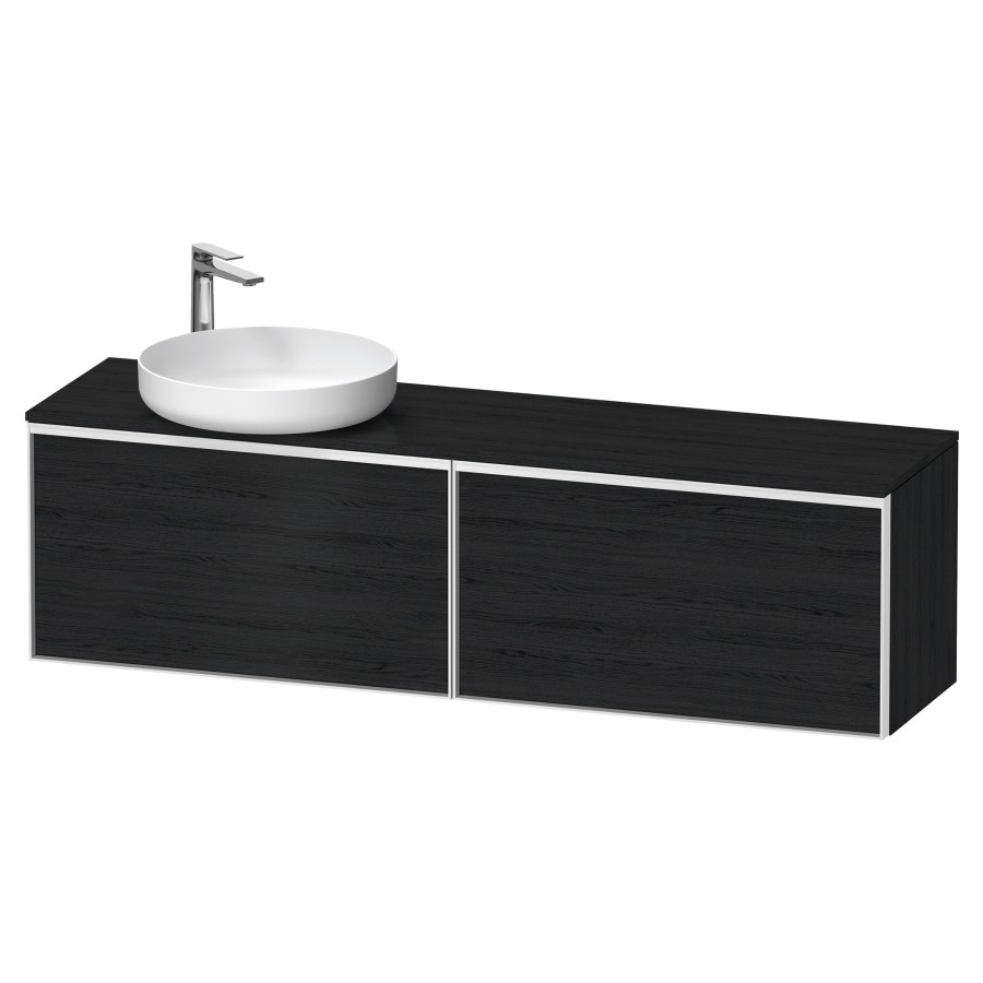Élément inférieur VITRIUM
160 x 45,9 x 42 cm
2 éléments à chacun 1 tiroir
2 tiroirs intérieur
pour lavabo à poser à gauche