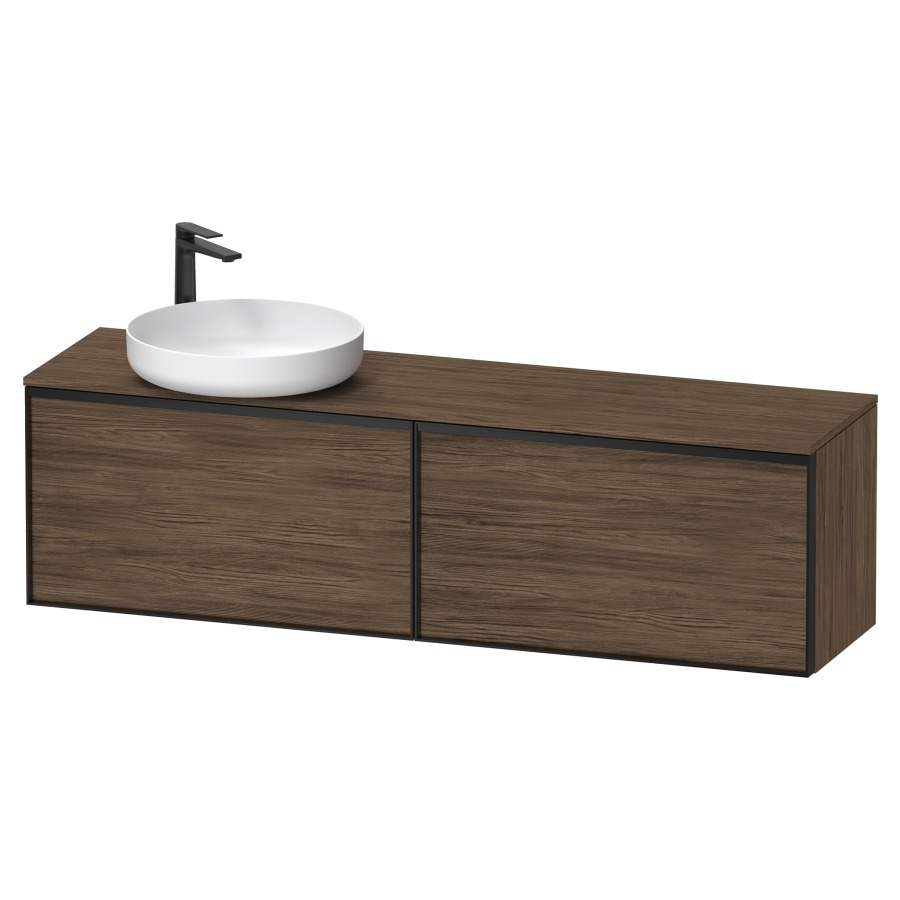 Élément inférieur VITRIUM
160 x 45,9 x 42 cm
2 éléments à chacun 1 tiroir
2 tiroirs intérieur
pour lavabo à poser à gauche