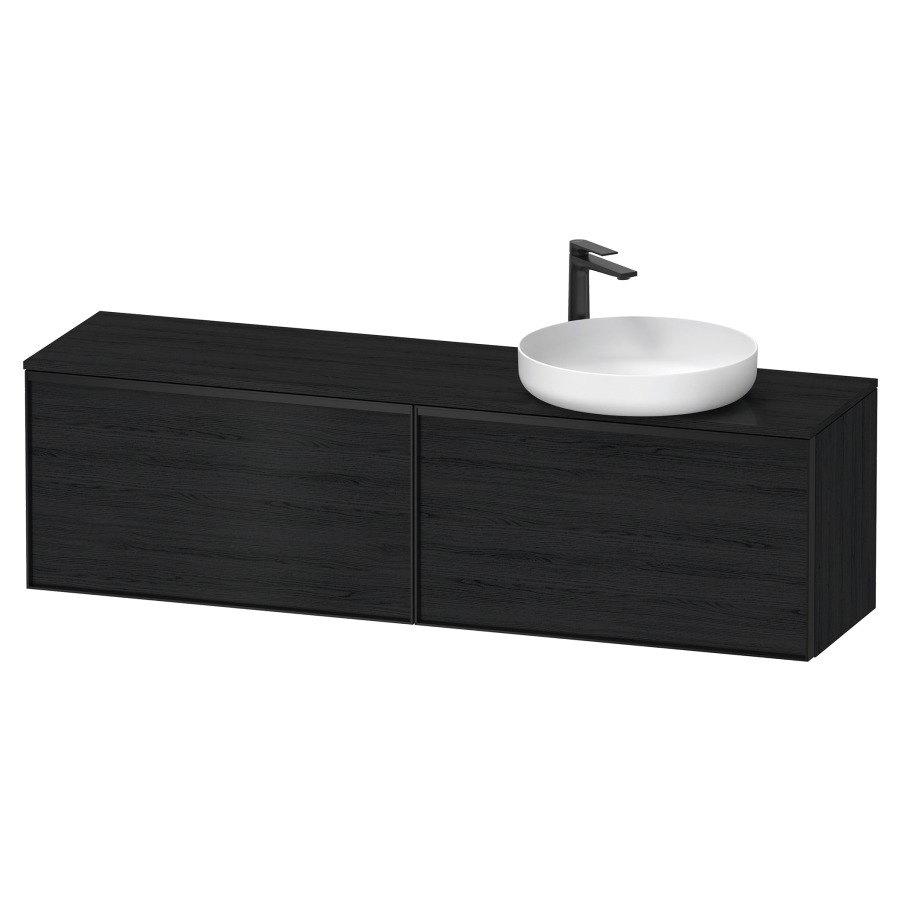 Élément inférieur VITRIUM
160 x 45,9 x 42 cm
2 éléments à chacun 1 tiroir
2 tiroirs intérieur
pour lavabo à poser à droite