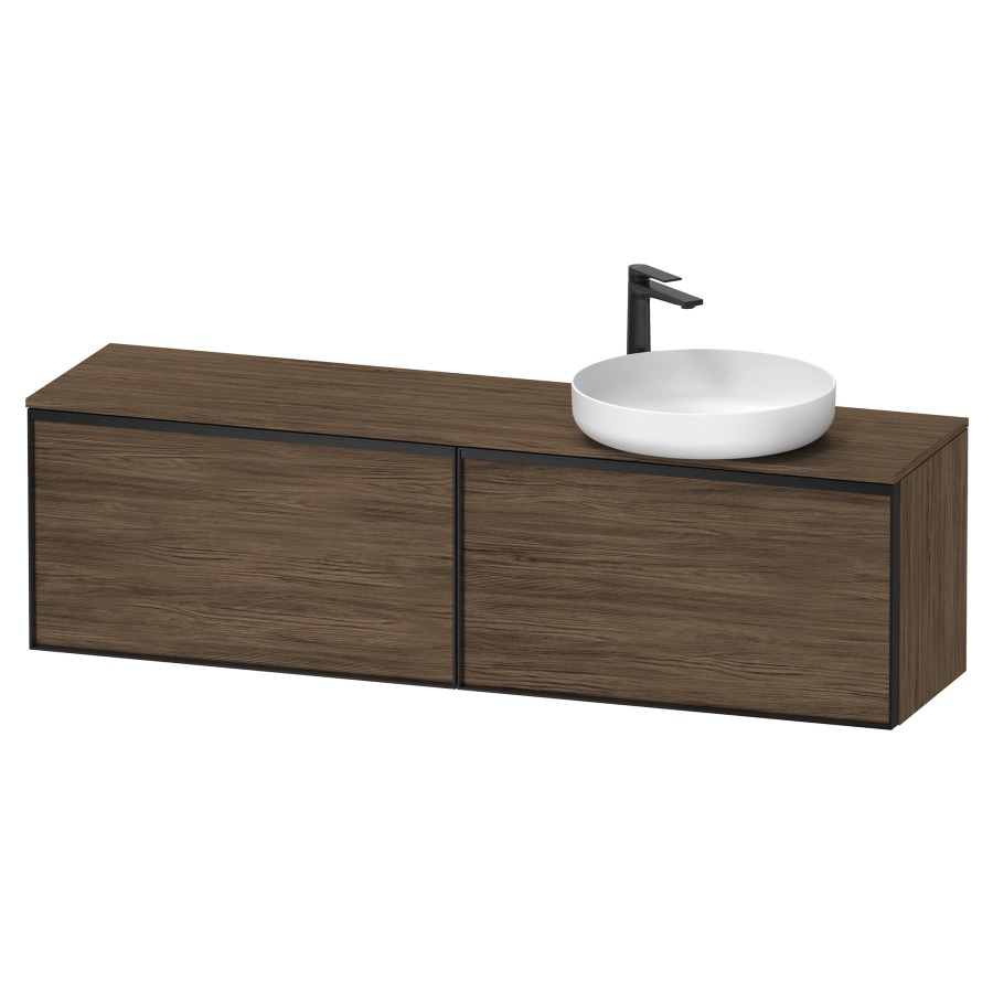Élément inférieur VITRIUM
160 x 45,9 x 42 cm
2 éléments à chacun 1 tiroir
2 tiroirs intérieur
pour lavabo à poser à droite