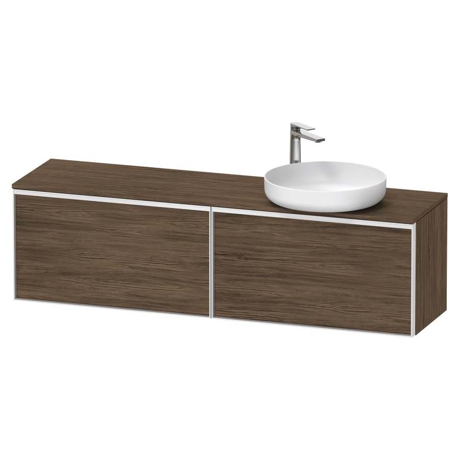 Élément inférieur VITRIUM
160 x 45,9 x 42 cm
2 éléments à chacun 1 tiroir
2 tiroirs intérieur
pour lavabo à poser à droite