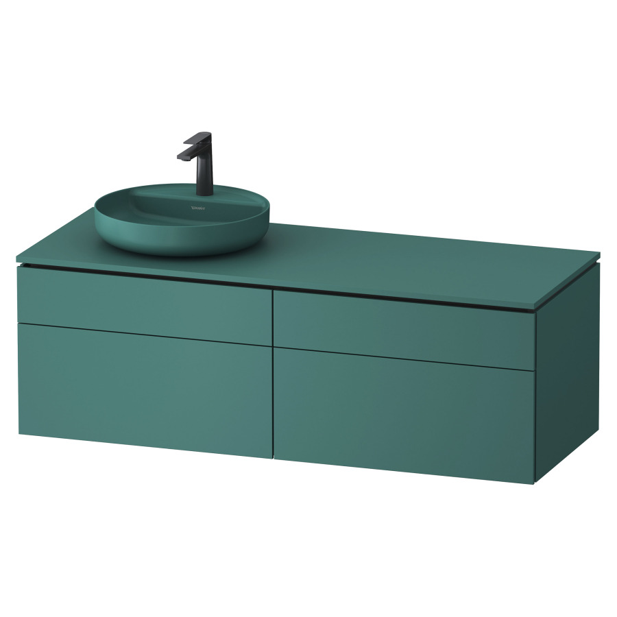 Élément inférieur VITRIUM
142 x 48,2 x 55 cm
2 éléments à chacun 2 tiroirs
pour lavabo à poser à gauche