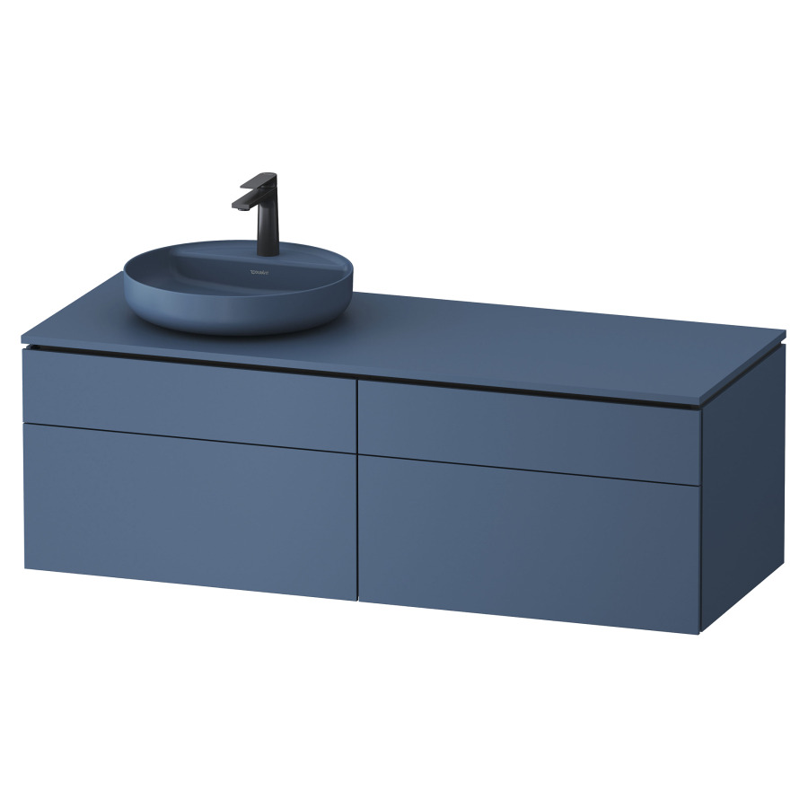 Élément inférieur VITRIUM
142 x 48,2 x 55 cm
2 éléments à chacun 2 tiroirs
pour lavabo à poser à gauche