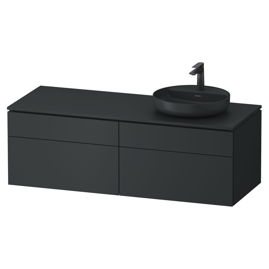 Élément inférieur VITRIUM
142 x 48,2 x 55 cm
2 éléments à chacun 2 tiroirs
pour lavabo à poser à droite