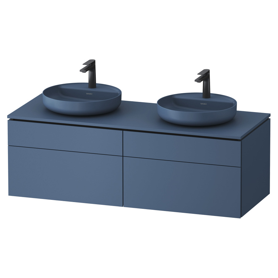 Élément inférieur VITRIUM
142 x 48,2 x 55 cm
2 éléments à chacun 2 tiroirs
2 tiroirs intérieur
pour lavabo à poser double
