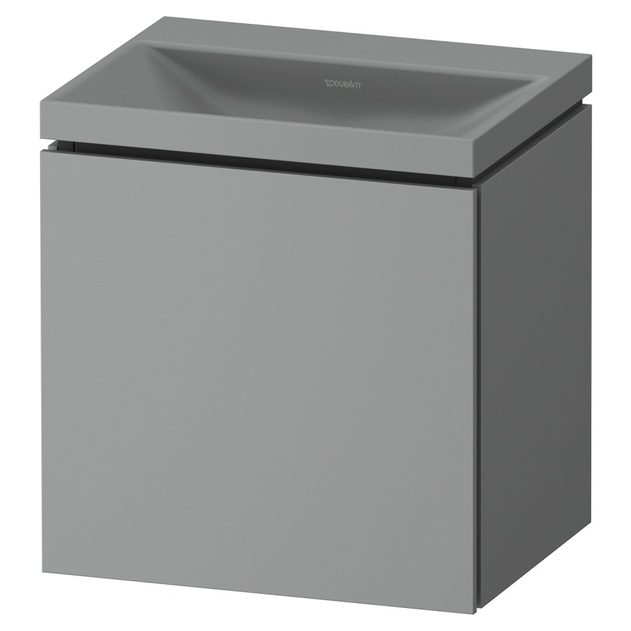 Combinaison de meuble VITRIUM
45 x 48 x 35 cm
armoire de tablette, 1 porte
charnières à gauche, avec
lavabo fonte minérale DuroCast
sans trop-plein, avec siphon
gain de place et vidage