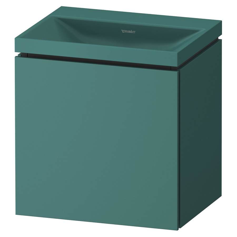 Combinaison de meuble VITRIUM
45 x 48 x 35 cm
armoire de tablette, 1 porte
charnières à gauche, avec
lavabo fonte minérale DuroCast
sans trop-plein, avec siphon
gain de place et vidage