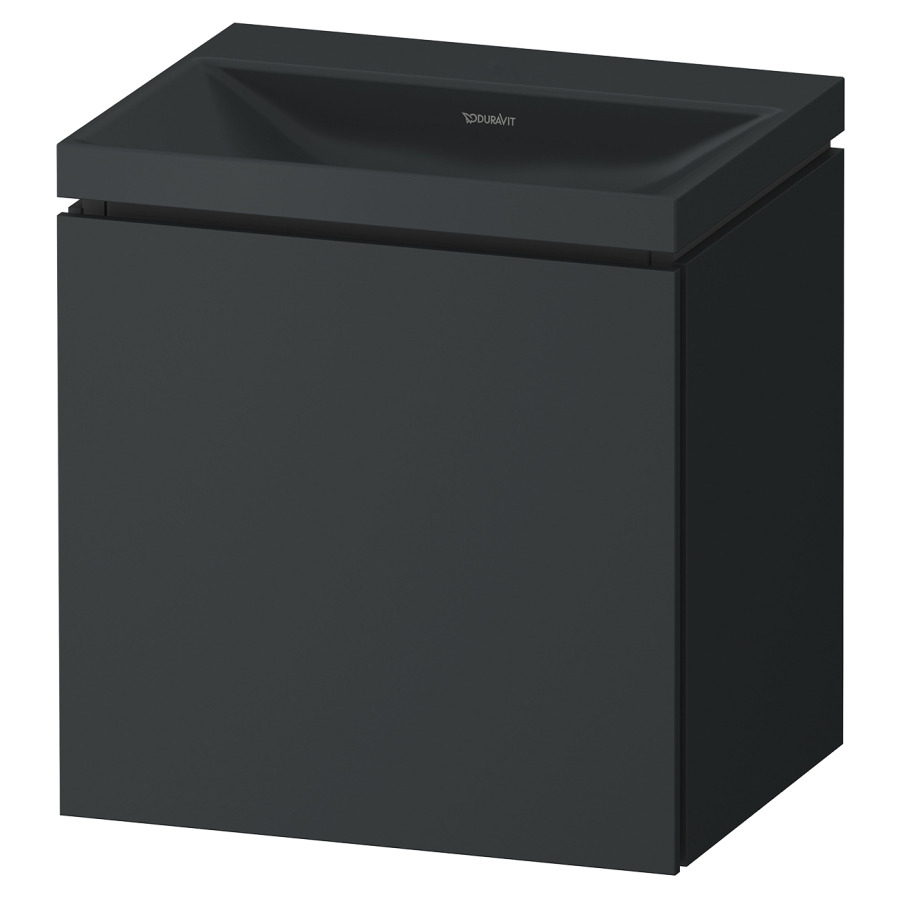 Combinaison de meuble VITRIUM
45 x 48 x 35 cm
armoire de tablette, 1 porte
charnières à droite, avec
lavabo fonte minérale DuroCast
sans trop-plein, avec siphon
gain de place et vidage