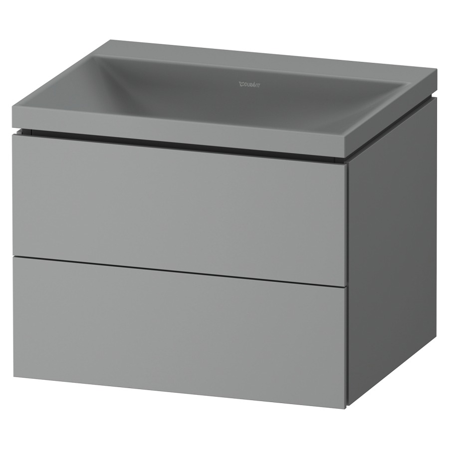 Combinaison de meuble VITRIUM
60 x 48 x 48 cm
élément à 2 tiroirs, avec
lavabo fonte minérale DuroCast
sans trop-plein, avec siphon
gain de place et vidage