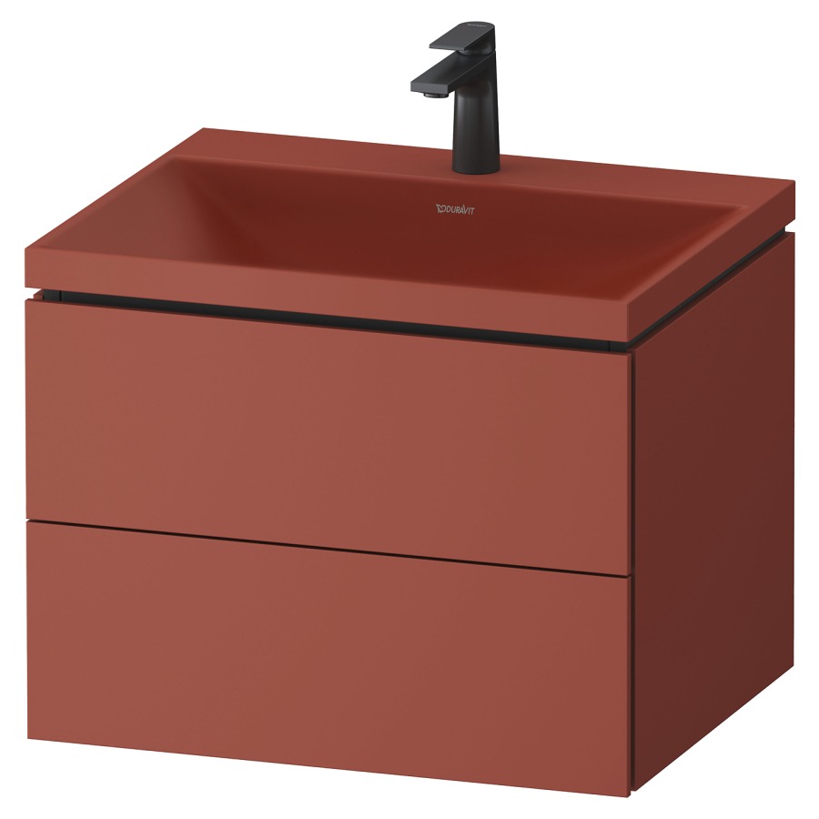 Combinaison de meuble VITRIUM
60 x 48 x 48 cm
élément à 2 tiroirs, avec
lavabo fonte minérale DuroCast
sans trop-plein, avec siphon
gain de place et vidage